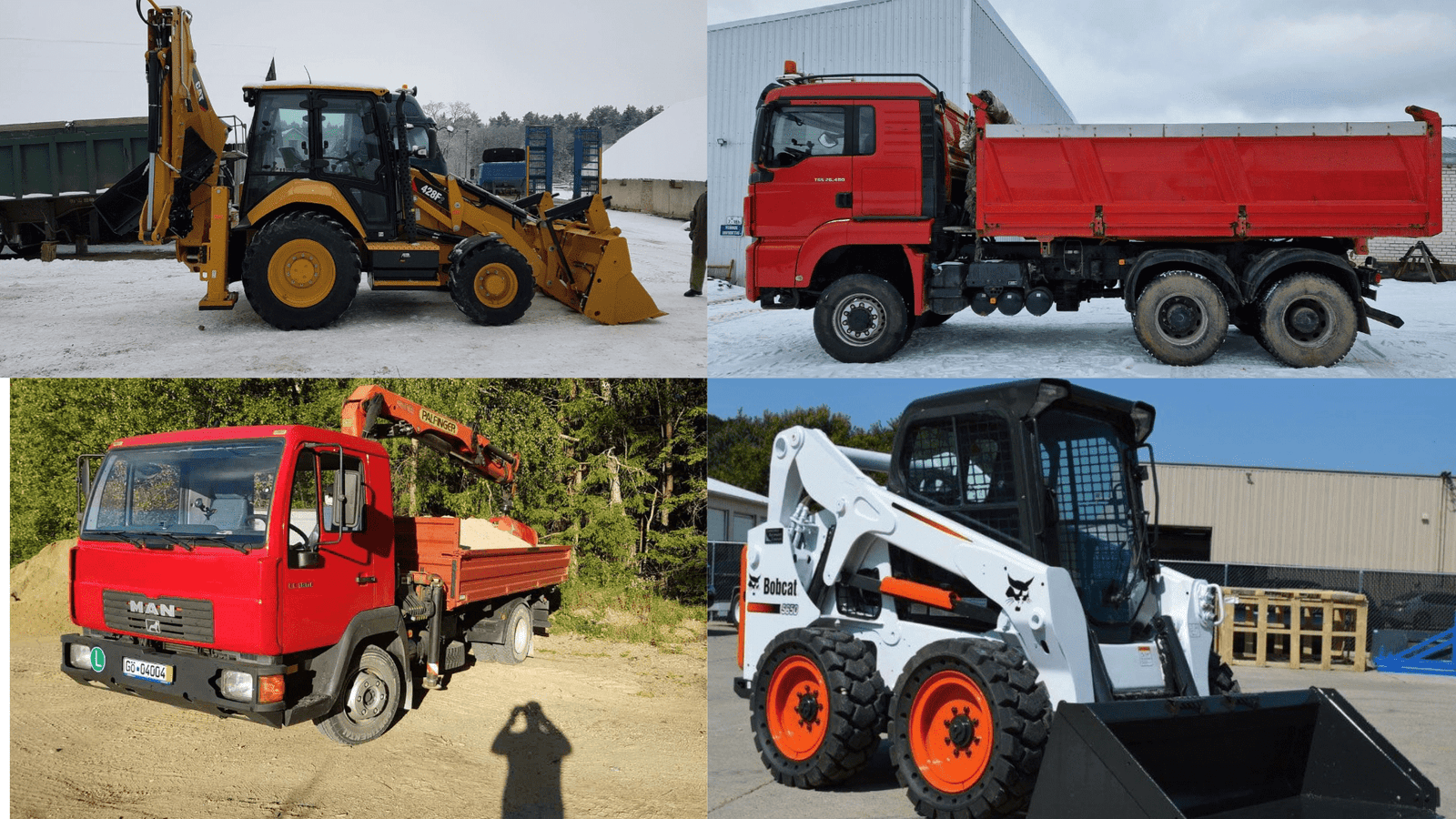 Statybinės technikos nuoma, račiokas, savivartis, bobcat, , fiskaras, MAN